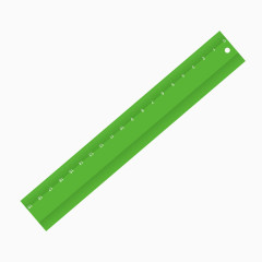 绿色质感矩形尺子