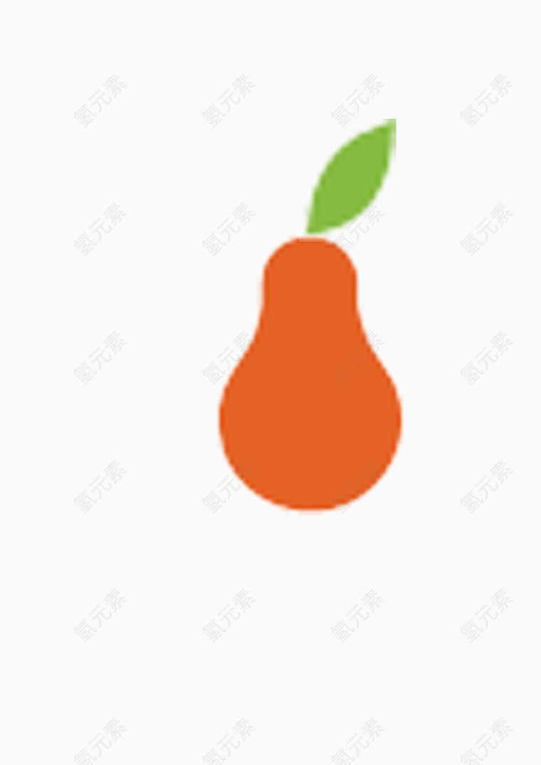 PPT设计橙色梨子小图标