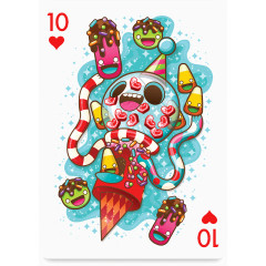 创意的成套扑克牌红桃10