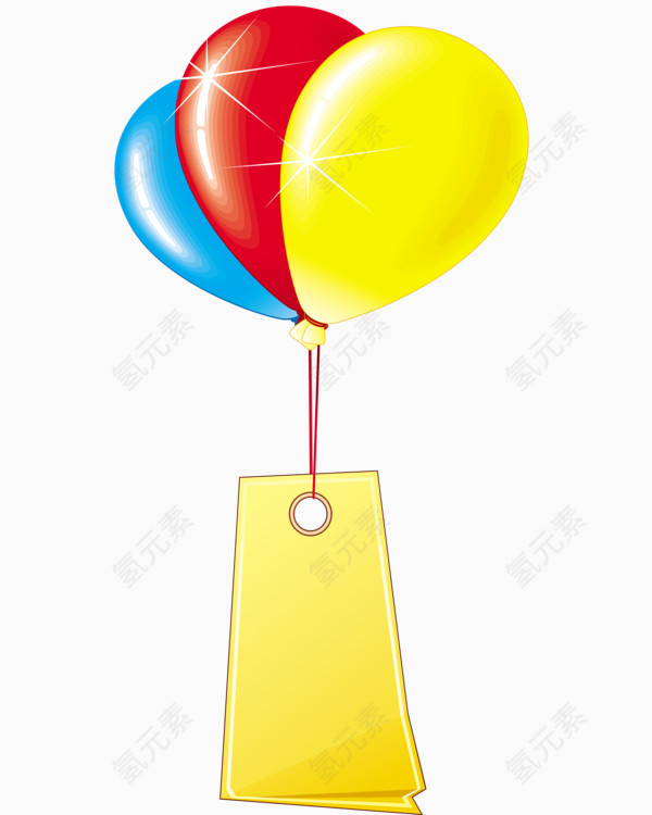 彩色气球标签