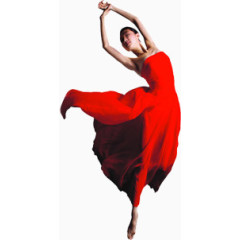 跳舞的红衣女人