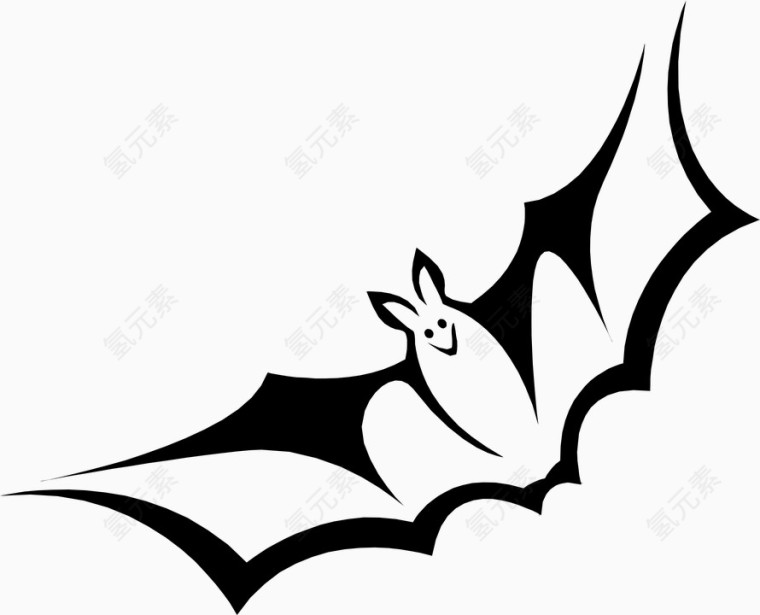 蝙蝠 可爱 黑白