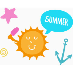 暑期 暑假 summer 夏日 字体