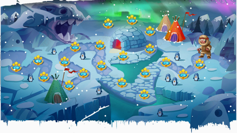 蓝色冰块背景游戏场景图