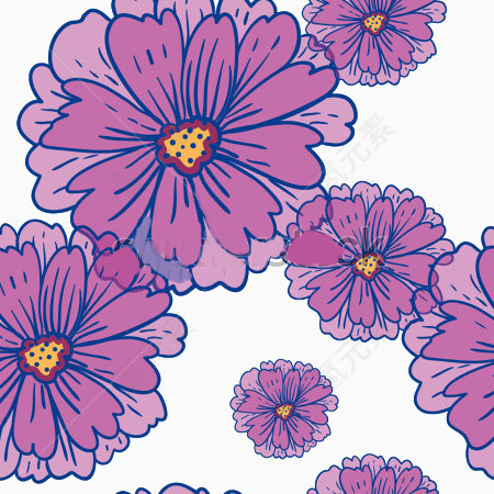 紫色扁平花朵