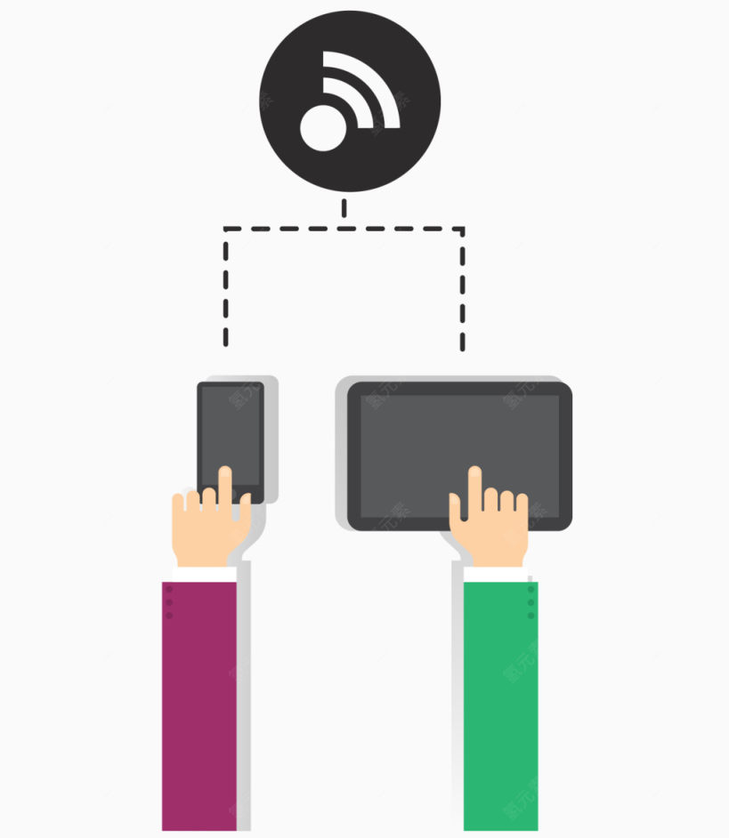 矢量手点击手机平板电脑下载