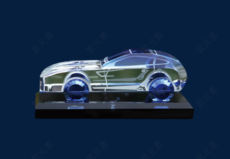 精致玻璃汽车模型摆件