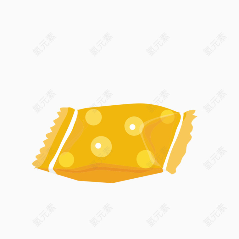 黄色糖果包装图