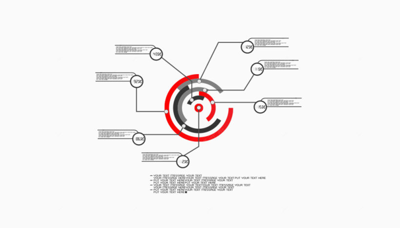 矢量ppt素材纯色数据比例分析圆环下载