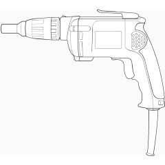 矢量线描电动手钻劳动工具