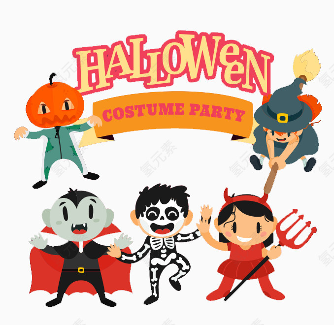 矢量元素Halloween装饰图案