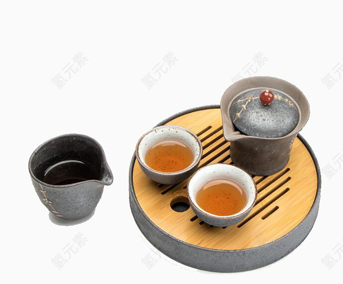 银斑金缮干泡套组茶具套装