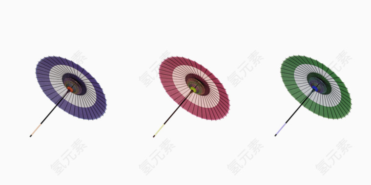 彩色油纸伞