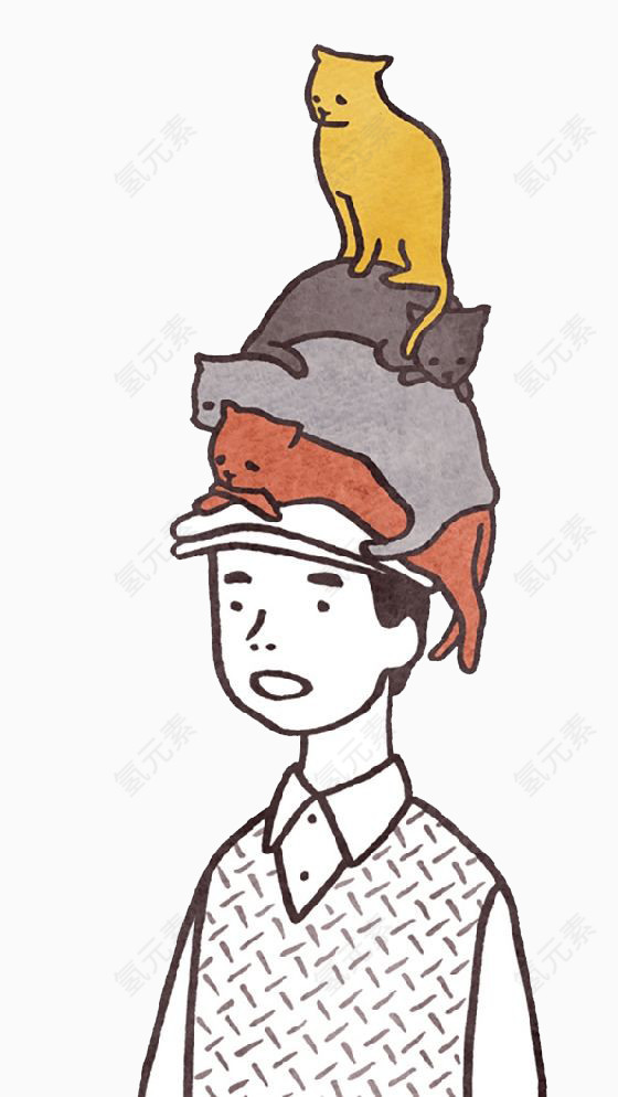 男孩与猫