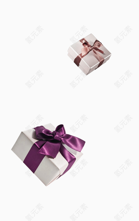 紫色清新礼物装饰图案