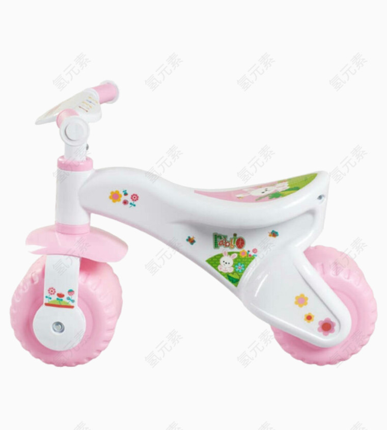粉色女孩两轮学步车