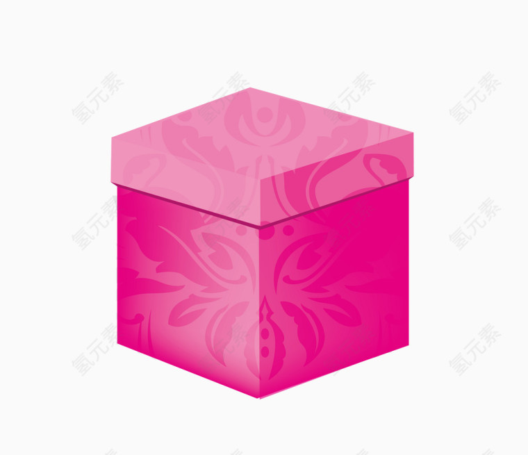 粉色盒子矢量图
