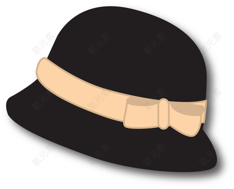 矢量黑色帽子