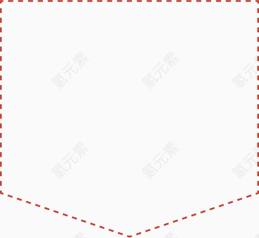 矢量创意设计红色短虚线线框图标