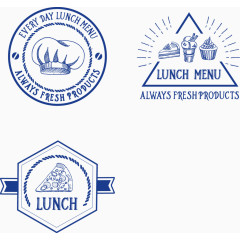 蓝色食物相关logo