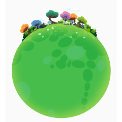 绿色的球