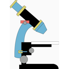 卡通蓝色显微镜矢量