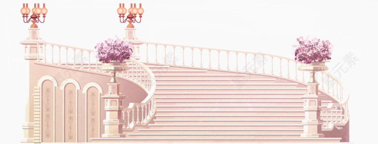 粉色楼梯图