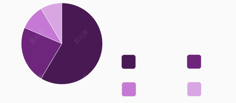 紫色创意饼形图下载