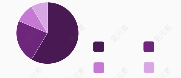 紫色创意饼形图