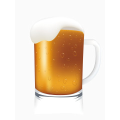 盛有啤酒的玻璃杯