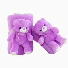 紫色熊公仔