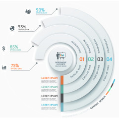 PPT素材元素环形图表