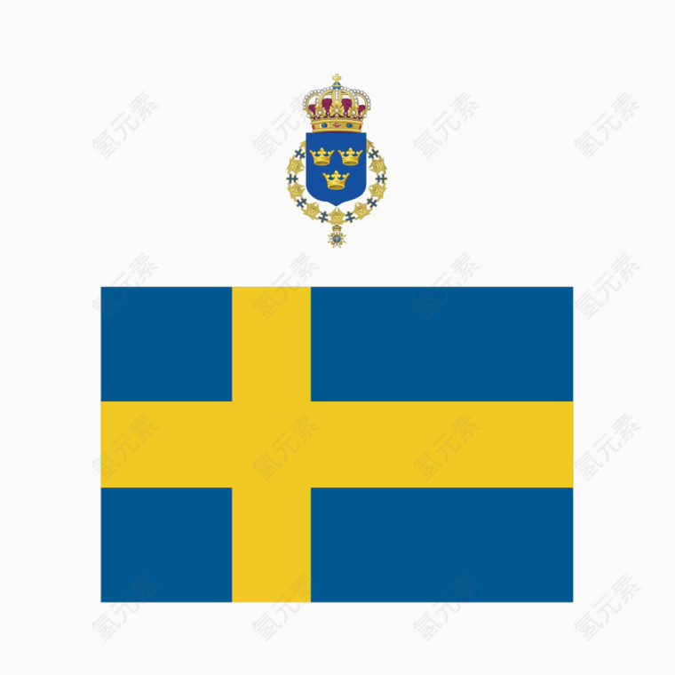 矢量瑞典国徽