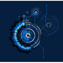 矢量科技蓝色光圈素材