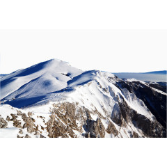 蓝色雪景