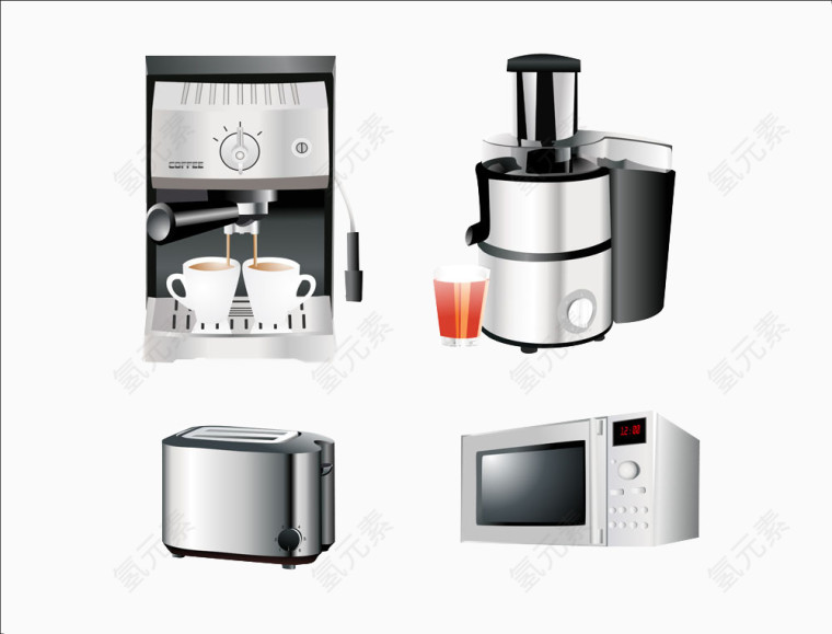 咖啡机榨汁机微波炉
