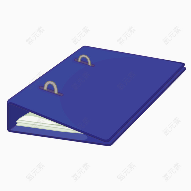 蓝色质感商务文件夹