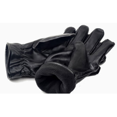 黑色带绒冬天保暖手套
