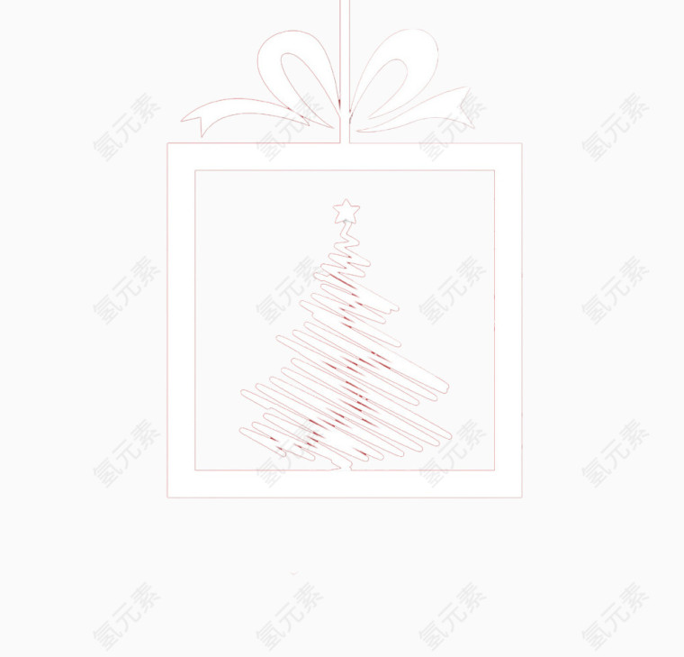 花框里的圣诞树图片素材