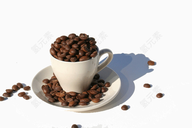 杯中的咖啡豆