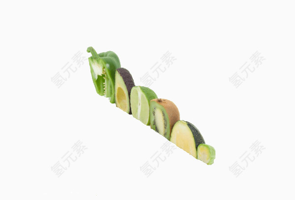 一半蔬菜一半水果