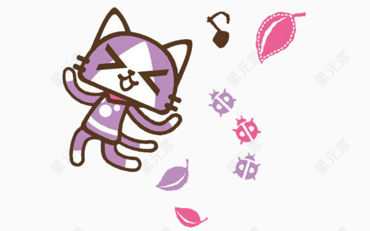 紫色猫咪