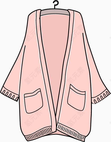粉色毛衣外套