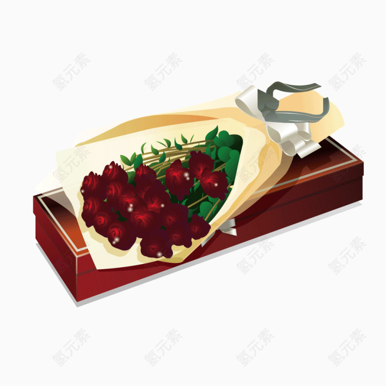 矢量盒装高级玫瑰