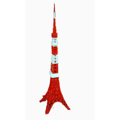 红白相间东京铁塔模型