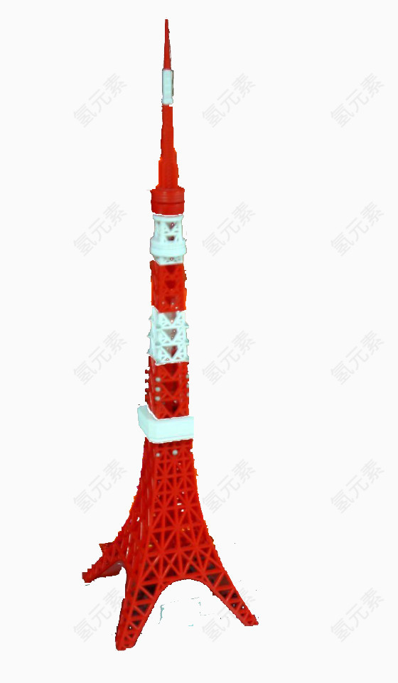 红白相间东京铁塔模型
