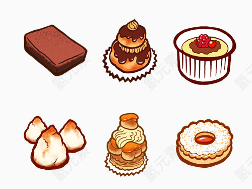 卡通甜品蛋糕图标
