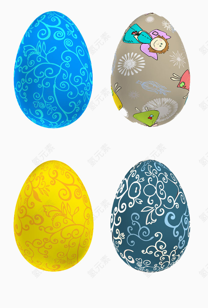 鸡蛋装饰素材