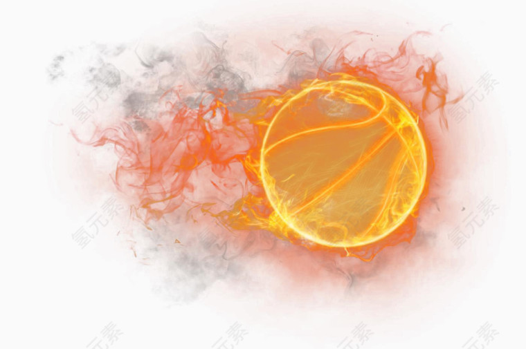 金色篮球火焰光效