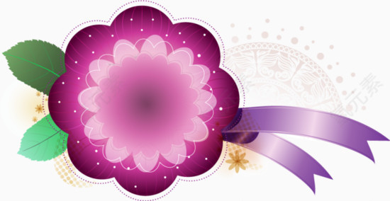 紫色花标签